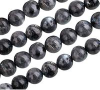 Perle di agata e labradorite di colore nero e bianco, rotonde, 4 mm, 6 mm, 8 mm, pietre naturali per gioielli e collane (8mm, 15 pezzi)