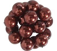 Perle di Cera di Vetro, Diametro 10 mm, Colore Nocciola.