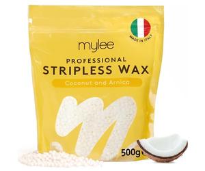 Perle di Cera Dura Professionale Mylee 500g, Carbone e Tè Verde + Cocco e Arnica (Cocco e Arnica)