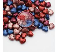 Perle di ceralacca, Confezione da 100 perline di ceralacca a forma cuore multicolori for decorazioni natalizie, cartoline d'invito for feste matrimonio(A)