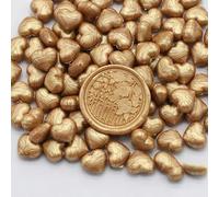 Perle di ceralacca, Confezione da 100 perline di ceralacca a forma cuore multicolori for decorazioni natalizie, cartoline d'invito for feste matrimonio(F)