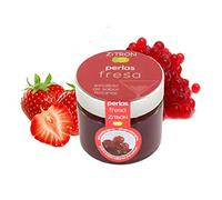 Perle di cocktail alla fragola. Frutta concentrata in perle per cocktail / decorazione / tapas / insalate / Natale / bevande. Sfere di zitroni di alta qualità. Vaso da 180gr, 160-180 sfere.