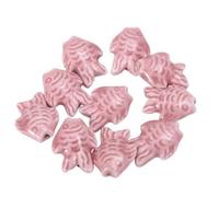 Perle di confezionamento di porcellana circolare r Perline in porcellana a forma di pesciolino for la creazione di gioielli multicolore 16x19mm 20 pezzi(Pink-)