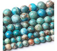 Perle di diaspro imperiale blu da 12 mm, rotonde sfuse, perle naturali, pietre energetiche di cristallo per la creazione di gioielli, braccialetto fai da te, collana