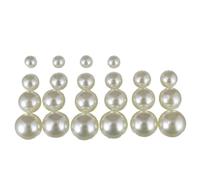 Perle di imitazione bianche, retro piatto, adesivi di perle per progetti fai da te, orecchini ciuccio, Taglia unica, Plastica, Nessuna pietra preziosa