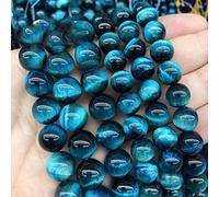 Perle di occhio di tigre blu di pietra naturale Perline sparse rotonde 6 8 10 12mm Per gioielli che fanno braccialetto di fascino fai da te 15quot; -Occhio di tigre blu, 6mm da 59 a 63 pezzi
