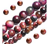 Perle di occhio di tigre multicolore naturali, pietre preziose rotonde di grado AAA, 8 mm, 100 pezzi, per la creazione di gioielli