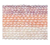 Perle di Perle d'Acqua Dolce Naturali a Forma di Riso Perline sciolte per Fai da Te Elegante Collana Braccialetto creazione di Gioielli 5-6 mm Handy And Professional