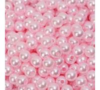Perle di perle finte da 3-12 mm Perle sciolte per la creazione di gioielli Perline di riempimento acriliche rotonde per la creazione di collane di braccialetti-rosa chiaro-3mm 1000 pezzi