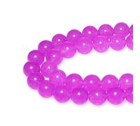 Perle di pietra 10 mm, 35 pezzi, rotonde, lilla-rosso, giada, perline sfuse, ciondoli per la creazione di gioielli, bracciali, collane, orecchini, ciondoli (737, lz)