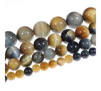 Perle di pietra naturale, 10 mm, punta da sogno, fantasia occhio di tigre, perle rotonde, pietre energetiche, energia curativa per la creazione di gioielli, fai da te, 1 filo, 38,1 cm