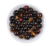 Perle di pietra naturale, 12 mm, tricolore occhio di tigre, perle rotonde, pietre energetiche, energia curativa per la creazione di gioielli, fai da te, 1 filo, 38,1 cm (786 lz)