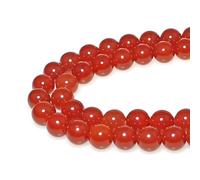 Perle di pietra naturale, corniola rossa, perle sfuse per la creazione di gioielli, bracciale, collana, 8 mm (86, kf)
