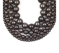 Perle di pietra naturale di pirite liscia naturale for il gioiello che fa il ricamo Fai da te Bracciale Accessori perline distanziatori distanziatori 4/6/8 / 10mm ( Item Diameter : 10mm 37pcs beads )