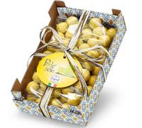 Perle di Sole - Liquorini Ripieni al Limoncello in Cassettina Maiolicata, 400 g. - Delizia di Cioccolato con Cuore al Limoncello - Idea Regalo Elegante, Dolcezza Mediterranea Made in Italy