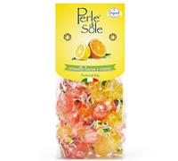 Perle di Sole - Mix Caramelle al Limone e all’Arancia con Aromi Naturali, 200 g. - Gusto Fresco e Solare degli Agrumi Italiani - Dolcezza Mediterranea, Senza Glutine, Made in Italy