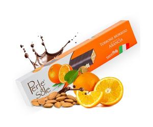 Perle di Sole - Torrone Morbido Fondente all’Arancia, 150 g.