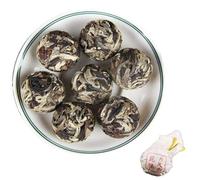 Perle Di Tè Pu'er Bianco Dall'aroma Leggero Tè Puer Naturale E Biologico Fatto a Mano in Cina Tee PuErh Bollito Senza Additivi Tea Puer Sfuso in Palline (500g)