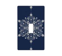 Perle e Cristalli Fiocco di Neve Interruttore Della Luce Copertura Decorativa Singola Toggle 1 Gang Piastra Da Parete per Cucina Agriturismo Camera