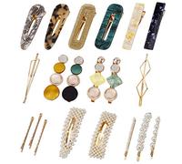 Perle fermagli per capelli, Acrilica perni di Barrettes Accessori 20 pezzi Per Donne e Ragazze Mollette Hair Clips Decorativo per compleanni, nozze, matrimoni, feste Regalo