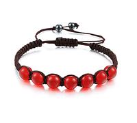 Perle in corda intrecciata intrecciate intrecciate intrecciate di cristallo da uomo in pietra naturale in pietra corniola imitazione ammers reggistica braccialetti reiki braccialetti reiki (colore: