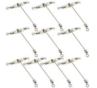 Perle luminose a forma di T girelle da pesca in acciaio inox per una efficace pesca con esca e gestione della lenza con riduzione (grande)