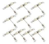 Perle luminose a forma di T girelle da pesca in acciaio inox per una efficace pesca con esca e gestione della lenza con riduzione (piccola)