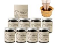 Perle naturali per pediluvio alle erbe con artemisia, Perle per pediluvio disintossicanti per piedi puzzolenti, Spa rilassante e rilassante per piedi stanchi, aiuta a lenire rinfrescare (8 bottiglie)