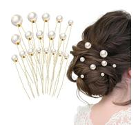 Perle per Capelli,Forcine per Capelli in Perle Bianche per Capelli,Fermaglio Capelli Sposa,18 Pezzi Fermagli Sposa,Anelli per Capelli,Mollette per Capelli,French Hair Pin,Brillantini per Capelli
