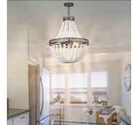 Perle per lampadari a 2 luci finitura per bevande bohémien perle per bevande di colore naturale in metallo antico per sala da pranzo Cham