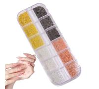 Perle per unghie - Accessori giapponesi per unghie con borchie miste, perline per il fascino delle unghie | 3D dimensioni miste, manicure, argento, oro, perline di caviale, per la creazione di