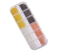Perle per unghie - Set di sfere in acciaio color oro argento in diverse misure, perline artistiche per manicure 3D, idee di stile miste, eleganti e di alta qualità | Design creativo per