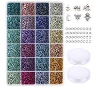 Perle Rocailles KERGAEN 2mm (12/0), Kit 15.600 perle, 24 colori