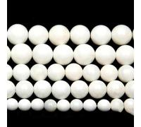 Perle rotonde di corallo bianco in pietra naturale 15 "filo 4 6 8 10 12MM scegli la dimensione per la creazione di gioielli No.CO3-4mm da 85 a 95 pezzi