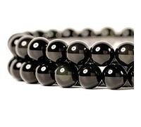 Perle rotonde ossidiana nere da 10 mm - 35 pezzi di perle per la creazione di gioielli, braccialetti fai da te, collane