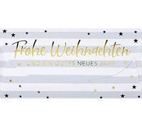 Perleberg 7233001-2 - Biglietto di auguri di Natale con copertina per denaro, 22,0 x 11,0 cm