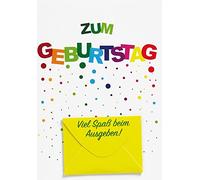 Perleberg Biglietto di auguri per compleanno - Lifestyle Collection - Biglietto di auguri con testo e busta di denaro - Biglietto regalo con busta colorata - Biglietto di auguri in 11,6 x 16,6 cm