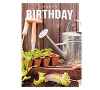 Perleberg Biglietto di compleanno di alta qualità Basic Classic con motivo giardino - Biglietto di compleanno con busta, 11,6 x 16,6 cm
