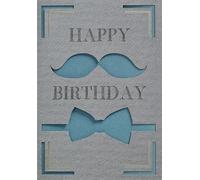Perleberg, biglietto di compleanno di alta qualità della collezione Lifestyle con motivo "Cut Out", divertente biglietto di compleanno con busta, 11,6 x 16,6 cm