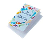 Perleberg Biglietto per cresima - Basic Classic Collection - Biglietto di auguri per cresima con motivo a pesce, biglietto per cresima con busta in colore coordinato in 11,6 x 16,6 cm