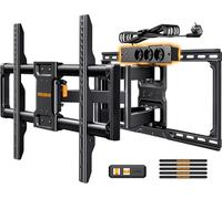 Perlegear Full Motion Supporto TV a Parete da 42-90 pollici e 68kg, Staffa TV preassemblato con rotazione, inclinazione, estensione fluide, VESA Max 600x400mm, PGLF11