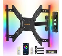 Perlegear Full Motion Supporto TV Parete Luci LED 25-65 45 kg Supporto TV