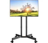 Perlegear PGTVMC14 - Supporto TV mobile con ruote per TV da 32 a 70 pollici, carrello per TV mobile regolabile in altezza con inclinazione da -15° a +5°, supporto TV da esterno per TV 4K max VESA 400