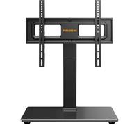 Perlegear PGTVS26 - Supporto universale per TV da 32 a 70 pollici, supporto per TV da tavolo regolabile in altezza con inclinazione, base in vetro temperato, supporta fino a 39,9 kg, VESA max 400 x