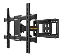 Perlegear Supporto da Parete per TV da 37-84 pollici, Staffa TV con Braccio Girevole Inclinabile ed Estendibile, Max VESA 600x400mm, Braccio TV Ultra Resistente 60 kg