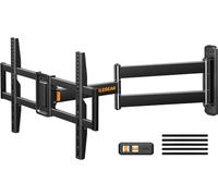 Perlegear Supporto TV Parete con Braccio Extra Lungo 822mm per Schermi piatti/curvi da 37-75 Pollici fino a 45 kg, Staffa TV Girevole Inclinabile Orientabile, Max VESA 600 x 400mm