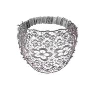 Perlen Stirnband Boho | Elastisches Haarband mit Spitze und Perlen | Weites Haaraccessoire für Damen, Hochzeit, Reisen, Urlaub, Alltag, Fest, Haarstyling, Party