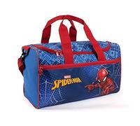 PERLETTI Borsa Sport Bambino Spiderman Blu e Rosso - Borsone Palestra per Bambini Uomo Ragno con Tracolla e Tasca Frontale - Sacca Sportiva Bimbo Marvel Spider Man Tempo Libero e Viaggi - 35x22.5x15