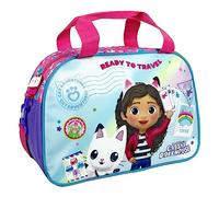 PERLETTI Borsone Palestra Gabby's Dollhouse Bambina - Borsone da Viaggio Sacca Sportiva Bambine Multicolore - Borsa Sport Piscina Gabby per Bambini Leggera Capiente con Tracolla - 28x41,5x21cm