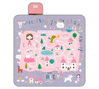 PERLETTI Coperta PIC-nic, 150 x 150 cm, Impermeabile e Imbottito, Coperta Esterna, Spiaggia, Campeggio e Giardino, Pieghevole, compatta e Confortevole, Motivo Rosa Castle